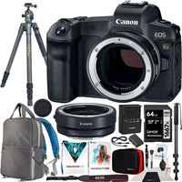 Canon EOS Ra Astrophotography Mirrorless Digital Camera Body 4180C002 Bundle with EF-EOS R Lens Adapter + Vanguard VEO2 Tripod + Deco Gear Backpack Photography Case + 64GB Memory Card and Accessories