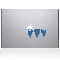 The Decal Guru 2038-MAC-15X-LB Apple Beards Decal Vinyl Sticker, 15" MacBook Pro (2016 & Newer), Light Blue