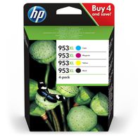 HP 3HZ52AE#301 (953XL) Ink Cartridge Multi Pack, 42,5ml + 3x20,5ml, Pack Qty 4