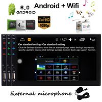 EinCar Android 6.0 7 Inch Quad Core Head Unit Double 2 Din Car Stereo Supports GPS Navigation Player in Dash Car WiFi Radio Bluetooth HD Capacitive Touch Screen Video Player