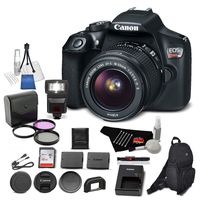 Canon EOS Rebel T6 Digital SLR Camera Bundle with EF-S 18-55mm f/3.5-5.6 is II Lens with 32GB Memory Card + Filter Kit + More