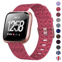 XIMU Bands Compatible with Fitbit Versa/Versa 2 / Versa Lite, Soft Woven Fabric Replacement Band Quick Release Canvas Strap Wristbands Accessories Women Men for Versa Smart Watch