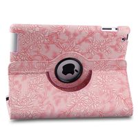 ELEOPTION Auto Sleep/Wake Function 360 Degree Rotating Smart Case Cover for 7.9 inch Apple iPad Mini/iPad Mini 2 /iPad Mini 3 with a Stylus as a Gift (Embossed Flowers Pink)