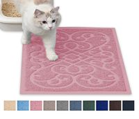 PetLike Cat Litter Mat Kitty Litter Mats for Tray Boxes, Kitty Litter Trapping Mat House Floors Clean (Light Pink)