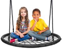 Sorbus Spinner Swing - Kids Round Web Swing - Great for Tree, Swing Set, Backyard, Playground, Playroom - Accessories Included [New Improved 2020 Design!] (40" Net Seat)