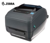 Zebra - GX420t Thermal Transfer Desktop Printer for Labels, Receipts, Barcodes, Tags, and Wrist Bands - Print Width of 4 in - USB, Serial, and Ethernet Port Connectivity