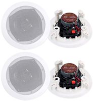 4) New PYLE PRO PDIC61RD 6.5'' White 400W 2-Way In-Ceiling/Wall Speakers System
