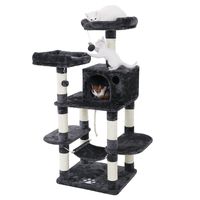 FEANDREA Multi-Level Cat Tree for Big Cats, Stable Cat Tower, Gray UPCT85G