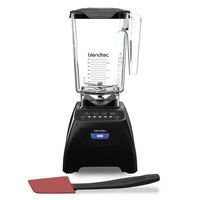 Blendtec Classic 575 Blender - WildSide+ Jar (90 oz) and Spoonula Spatula BUNDLE - Professional-Grade Power - Self-Cleaning - 4 Pre-programmed Cycles - 5-Speeds - Black
