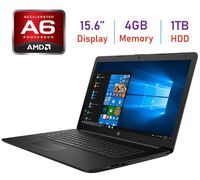 2019 HP Flagship 15.6-inch HD WLED-Backlit Laptop PC, AMD Dual-Core A6-9225 2.6GHz Processor, 4GB DDR4 SDRAM, 1TB HDD, DVD-RW, Bluetooth, USB 3.1, HDMI, WiFi, AMD Radeon Graphics, Webcam, Windows 10
