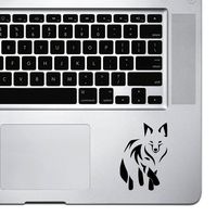 StickAny Palm Series Fox Tribal Sticker for MacBook Pro, Chromebook, and Laptops (Black)