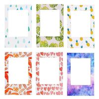 6 Pack Mini Magnetic Photo Frame For Fujifilm Instax Film, Refrigerator Magnets Frame For HP sprocket photo paper, Zink Photo Paper and any 2X 3 Photo Paper