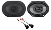 Rockville 6x8 Rear Speaker Replacement Kit for 1999-04 Ford F-250/350/450/550