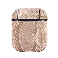 WAOving Snake Skin Leather Earphone Case Protective Cover for Airpods Headset Kit