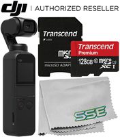 DJI Osmo Pocket Gimbal with Transcend Premium 128GB microSDXC Memory Card Bundle