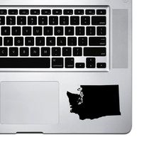 StickAny Palm Series Washington WA Sticker for MacBook Pro, Chromebook, and Laptops (Black)