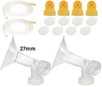 Nenesupply Compatible Pump Parts for Medela Pump in Style Breastpump PISA 2 Large 27mm Breastshield 4 Valve 8 Membrane 2 Tubing Not Original Medela Pump Parts Not Original Medela Breastshield