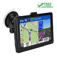 Car GPS Navigation, 7-inch High-Definition Display 256MB-8GB Real Voice Broadcast Route Top oading US map (Lifetime Map Free Update)
