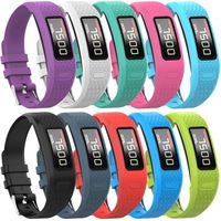Band for Garmin Vivofit 1 / Vivofit2, Soft Silicone Replacement Watch Band Strap for Garmin Vivofit 1 / Garmin Vivofit 2 Activity Tracker, Small, Large, Ten Colors (10PCS Bands, Small)