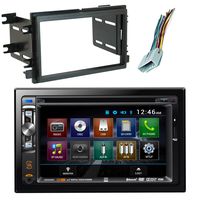 Double-DIN 6.2" Touchscreen USB DVD CD MP3 Bluetooth Stereo Car Audio Receiver, Dash Kit Install Kit, w/Radio Wire Harness (Fits 2004-Up Select Ford)