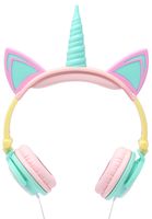 Gabba Goods Premium LED Light Up in The Dark Unicorn Over The Ear Comfort Padded Stereo Headphones with AUX Cable | Earphone Gift