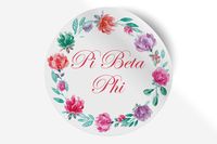 Pi Beta Phi Sticker Greek Sorority Decal for Car, Laptop, Windows, Officially Licensed Product, Monogram Design 5" x 5" - Watercolor Floral