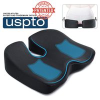 Seat Cushion for Office Chair, Mkicesky Memory Foam Coccyx Cushion Relieve Tailbone, Lower Back, Hip, Sciatica Pain, Ergonomic Seat Pad for Car, Wheelchair, Desk Chair and Sitting on Floor