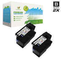 AZ Supplies Compatible Replacement Toner Cartridges for Dell 1250 High Yield 2 Black Set for use in Dell 1250, 1250C, 1350CNW, 1355CN, 1355CNW, C1760NW C1765NF C1765NFW Printer Series