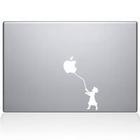 The Decal Guru 1011-MAC-12M-W Balloon of Hope Girl Vinyl Sticker, 12" Macbook, White