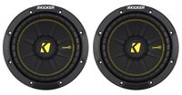 (2) KICKER 44CWCS84 CompC 8" 800w Single 4-Ohm Car Audio Subwoofers Subs CWCD84