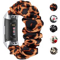 fastgo Compatible with Fitbit Charge 3/Charge 3 SE Bands, Women Girls Scrunchie Replacement Elastic Stretch Bands Wristband Sport Strap Bracelet Cuff Compatible with Fitbit HR