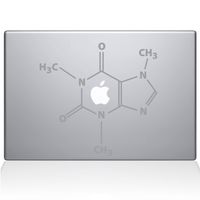 The Decal Guru The Molecular Structure of Coffee MacBook Decal Vinyl Sticker - 15" MacBook Pro (2016 & Newer) - Silver (1195-MAC-15X-S)