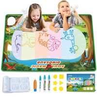   Aqua Drawing Mat for Kids - YEEBAY Water Magic Doodle Toys - Mess Free Coloring Painting Educational Writing Mats - Xmas Gift for Toddlers Boys Girls Age of 2,3,4,5,6 Year Old
