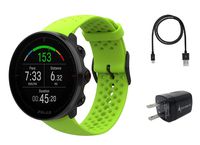 Polar Vantage M Advanced Multisport GPS Watch and Wearable4U Wall Charger Bundle (M/L (140-210mm Wrist), Green)