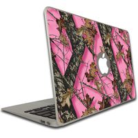 VictoryStore Removable Vinyl Cover - Pink Hunting Camouflage, Vinyl Decal Compatible with MacBook Air or Pro, Size 13 Inches
