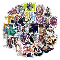 Anime Laptop Stickers 50pcs, Cool Kids/Teen Vinyl Computer Waterproof Water Bottles Skateboard Luggage Decal Graffiti Patches Decal (JoJo's Bizarre Adventure)