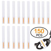 JUIDINTO Cable Ties Fastening Cable Straps Wire Organizer Cord Keeper Rope Holder Self Locking Reusable Adjustbale - White 7 Inch 150 Pcs