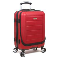 Dejuno Compact Hardside 20-inch Carry-on Luggage with Laptop Pocket-Red