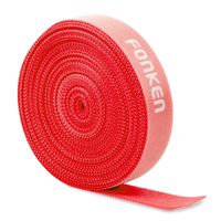 Reusable Cable Straps Cable Ties, FONKEN Hook & Loop Fastening Strips Tape 0.78 inch Wide, 5 Yards/Roll Wire Organize Cords Cable Management-Red