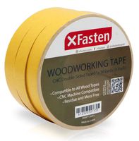 XFasten Double Sided Woodworking Tape, 1-Inch by 36-Yards, 3-Pack - Double Face Woodworker Turner's Tape for Wood Template, Removable & Residue Free
