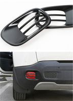 Dwindish Black Iron Rear Fog Lamp Light Hoods Cover Trim for Jeep Renegade 2015 up