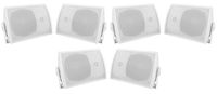 6 Rockville HP5S 5.25" Outdoor/Indoor Home Theater Patio Speakers+Swivel Mounts