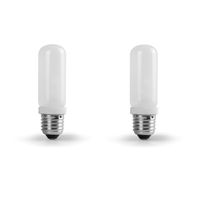 2 Pack Dimmable JDD Tubular Glass Halogen Screw Light Bulb Photography Studio Modeling Strobe Lamp Compact Flash Lighting T10 Medium Base Replacement Q150FR Frosted Lense 150 Watt E26 Monolight Head