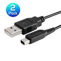 [2 Pack] Insten For 3DS Charger Cable Replacement USB Charging Cord For Nintendo NEW 3DS XL / 3DS / DSi / 2DS / NEW 2DS XL / 2DS XL / NEW 3DS LL / 3DS XL / DSi XL / DSi LL , Play and Charge , 4 Feet
