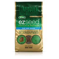 Scotts EZ Seed Patch and Repair Sun and Shade, 10 lb. - Combination Mulch, Seed and Fertilizer, Tackifier Reduces Seed Wash-Away - Full Sun, Dense Shade, High Traffic Areas - Covers up to 225 sq. ft.