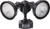 Lithonia Lighting OMS 2000 PR2 120 DDB M4 Dark Bronze 2 Head Flood Light with 1 Direction Motion Sensor, Higher Wattage