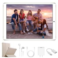 DUODUOGO G12 Tablet 10.1 inch, Dual SIM 4G/5G WiFi, IPS/HD 32GB ROM/3GB RAM Quad-Core 8500mAh Tablet PC, Dual 8MP Camera Android 8.1, Mediapad/Bluetooth/GPS/OTG Unlock Tablet with a Cell Phone