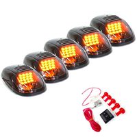 5 Pcs Cab Marker Lights w/ 16 Amber LED For 2003-2017 Dodge Ram