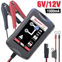 LST Trickle Battery Charger Automatic Maintainer 6V 12V Smart Float Charger for Automotive Car Motorcycle Lawn Mower Tractor SLA ATV AGM GEL CELL Lead Acid Batteries