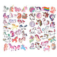 Beautymei Cute Unicorns Laptop Stickers, 50pcs Car Bumper Stickers for Motorcycle Luggage Vinyl Graffiti Bomb Decals Skateboards Decals